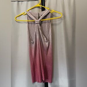 White House Black Market Shimmering Silver Dress